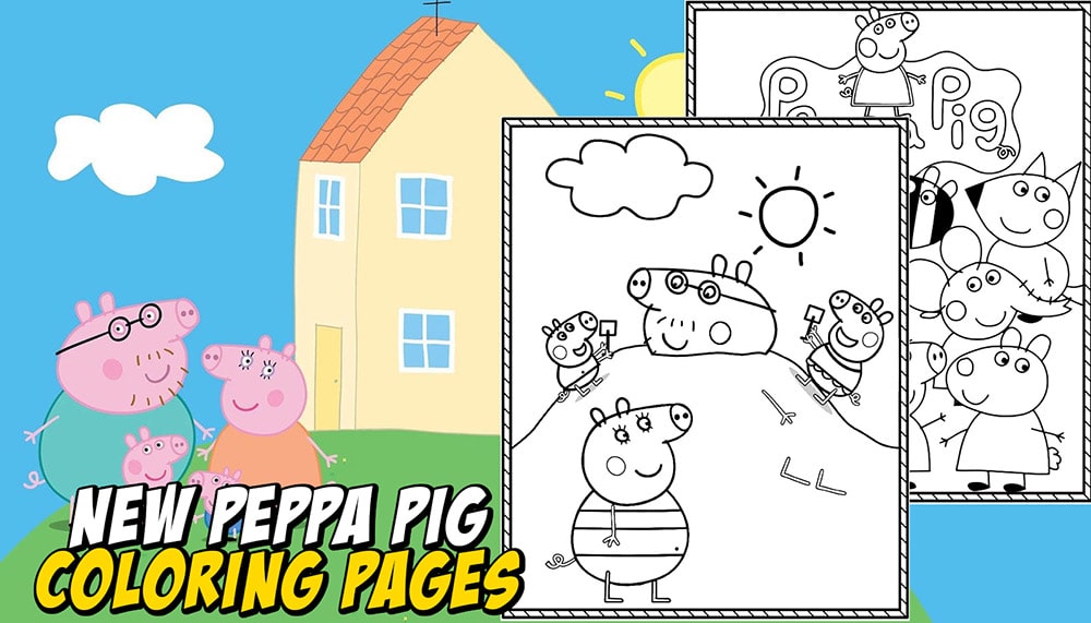 Peppa pig coloring pages for