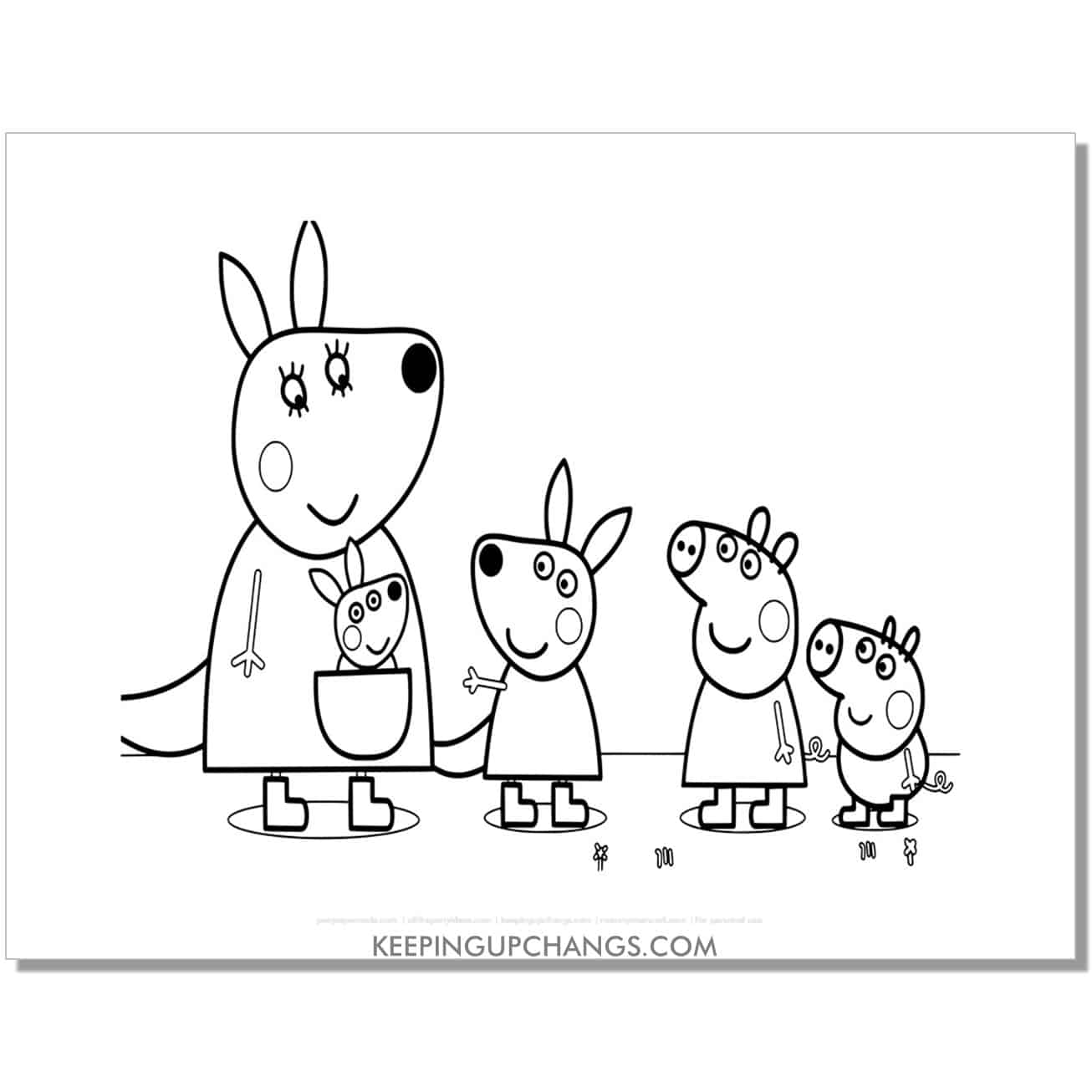 Free peppa the pig coloring pages sheets popular printables