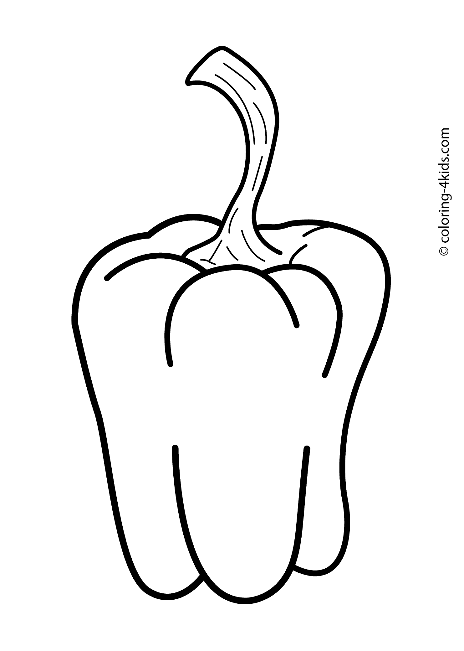 Pepper vegetable coloring page for kids printable vegetable coloring pages coloring pages coloring pages for kids