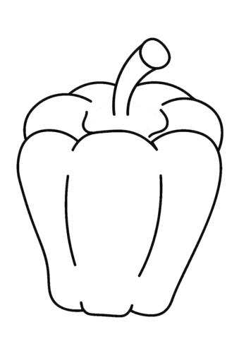 Sweet pepper coloring page free printable coloring pages