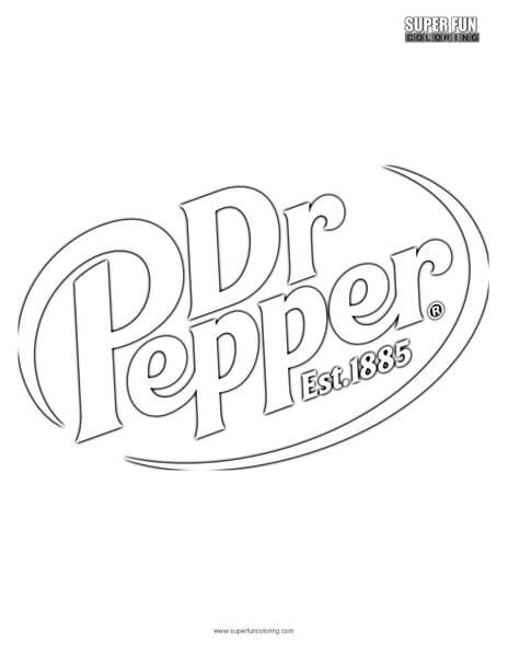 Dr pepper coloring page