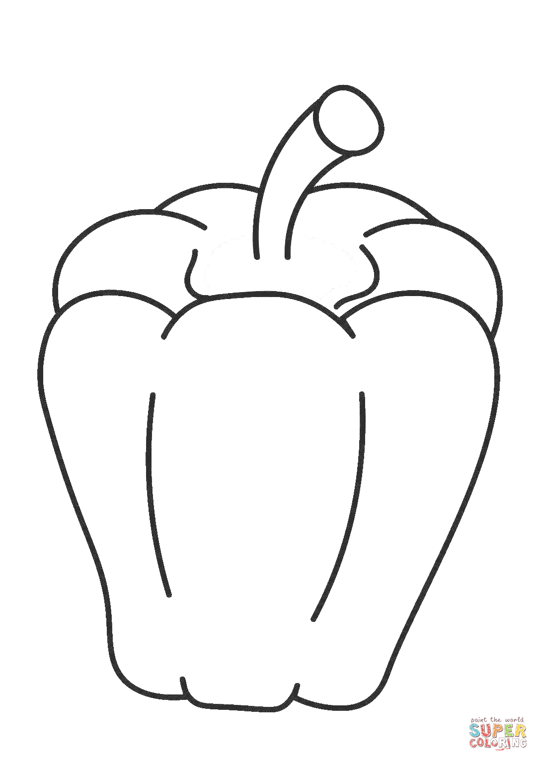 Sweet pepper coloring page free printable coloring pages