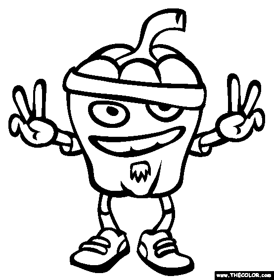 Bell pepper coloring page free bell pepper online coloring