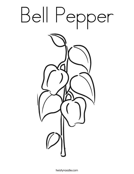 Bell pepper coloring page