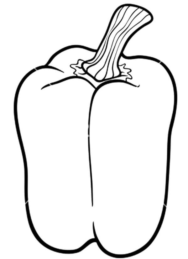 Bright pepper coloring page