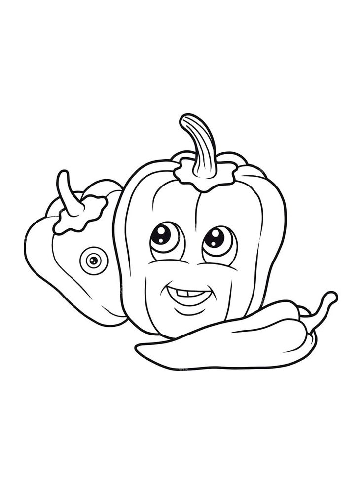 Pepper coloring pages download and print pepper coloring pages coloring pages vegetable coloring pages color