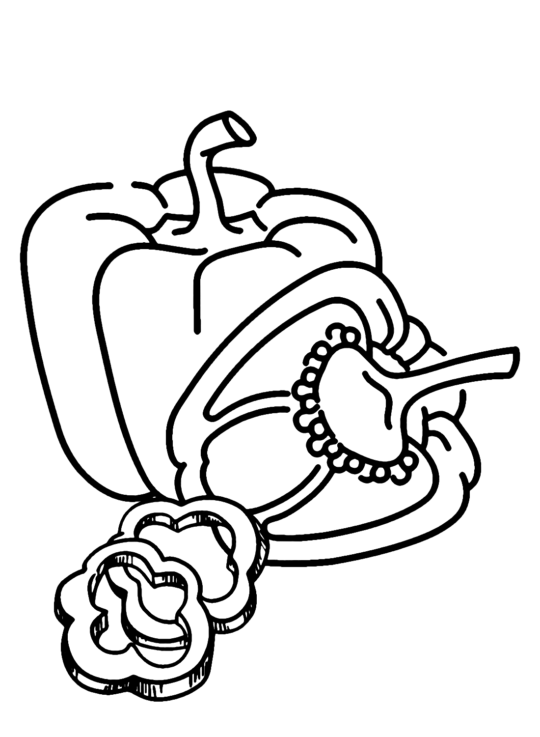 Bell pepper coloring pages printable for free download