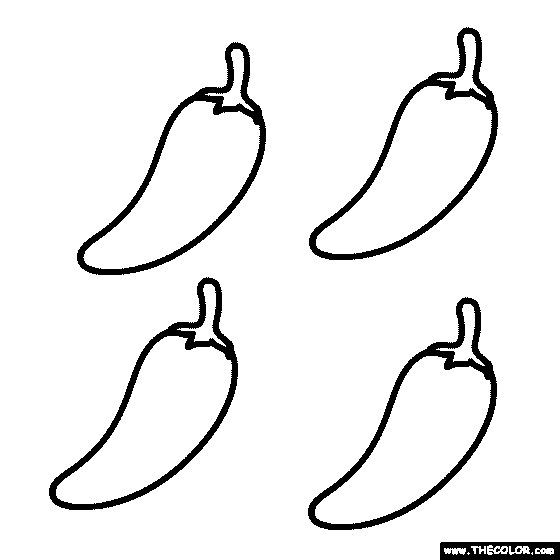 Jalapenos coloring page