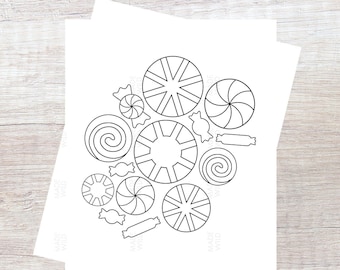 Christmas candy coloring page png peppermint candy coloring page png adult coloring page kids coloring page winter coloring page instant download