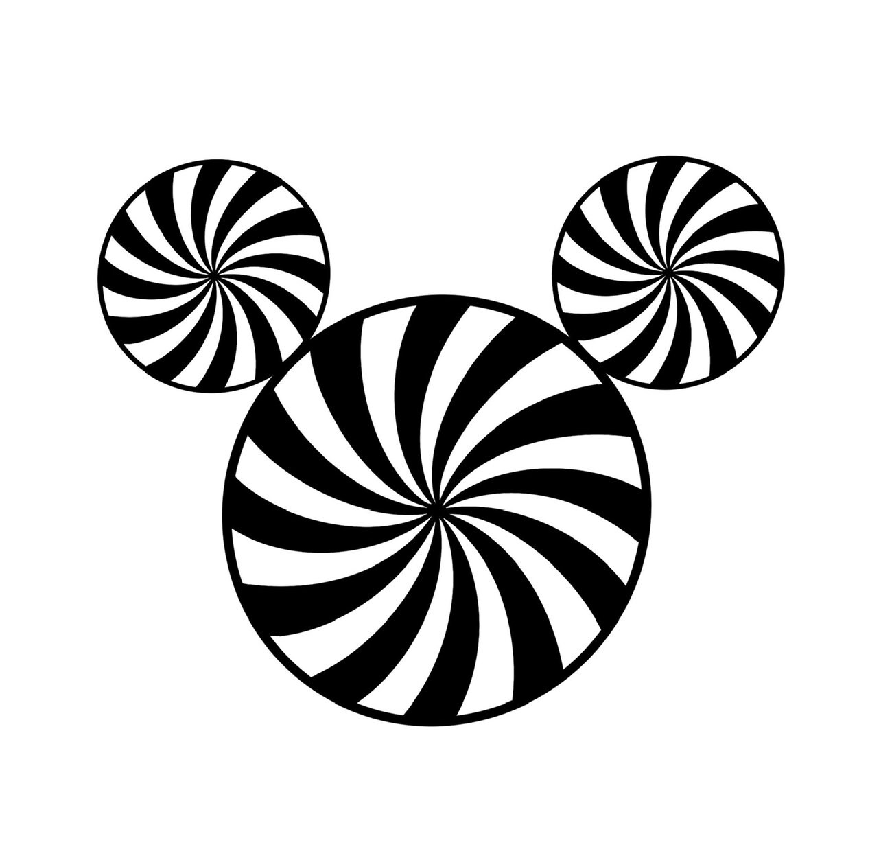 Christmas mickey mouse peppermint svg file