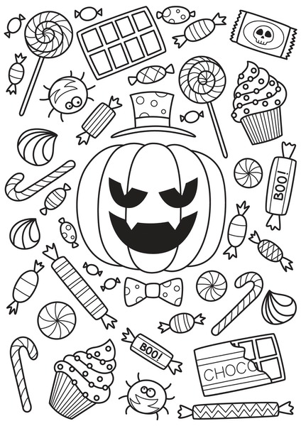 Thousand coloring page candy royalty