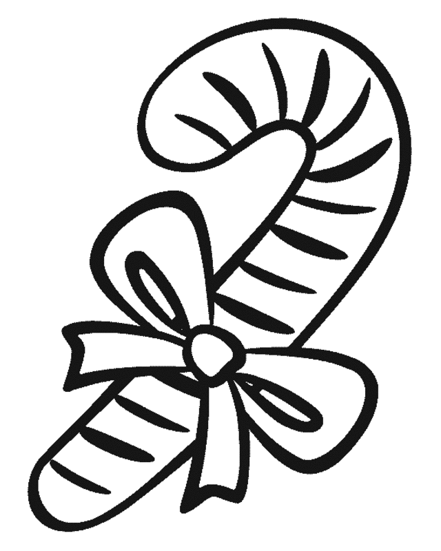 Free printable candy cane coloring pages for kids