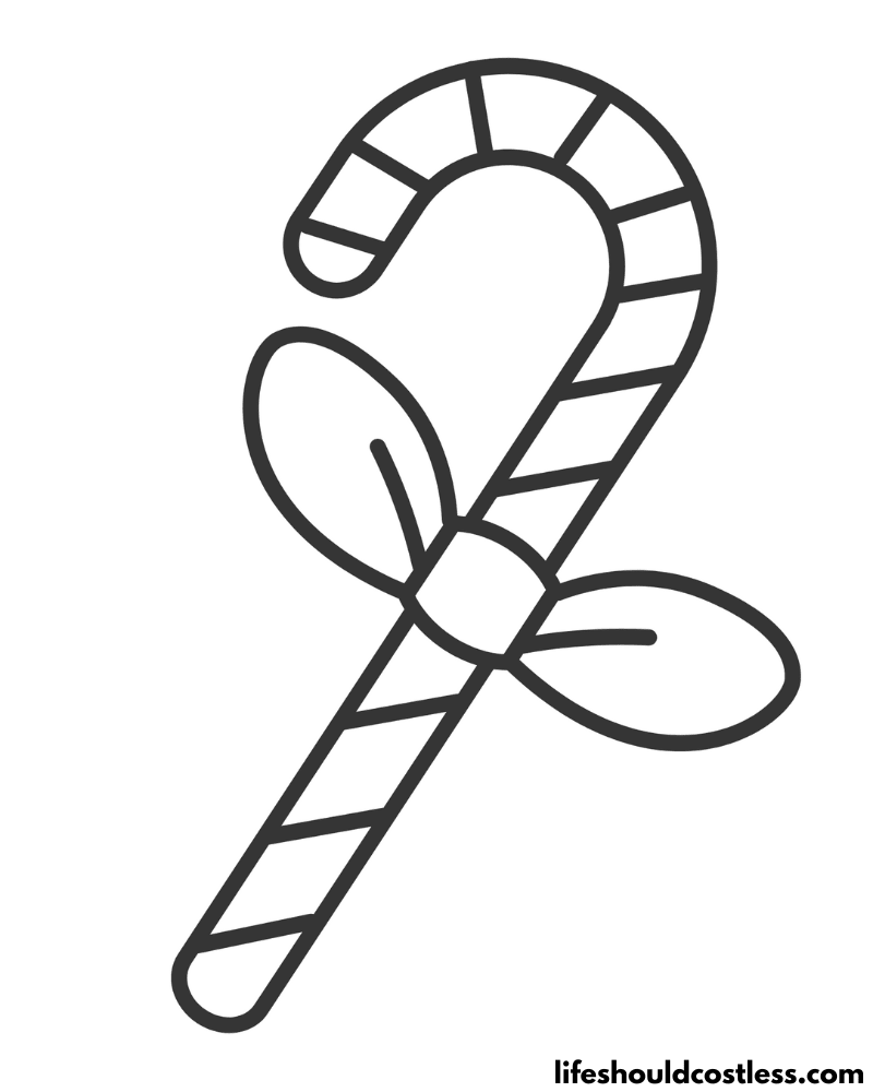 Candy cane coloring pages free printable pdf templates