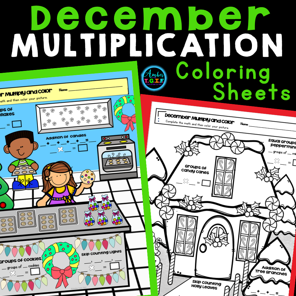 December math coloring pages christmas multiplication strategies coloring made by teachers