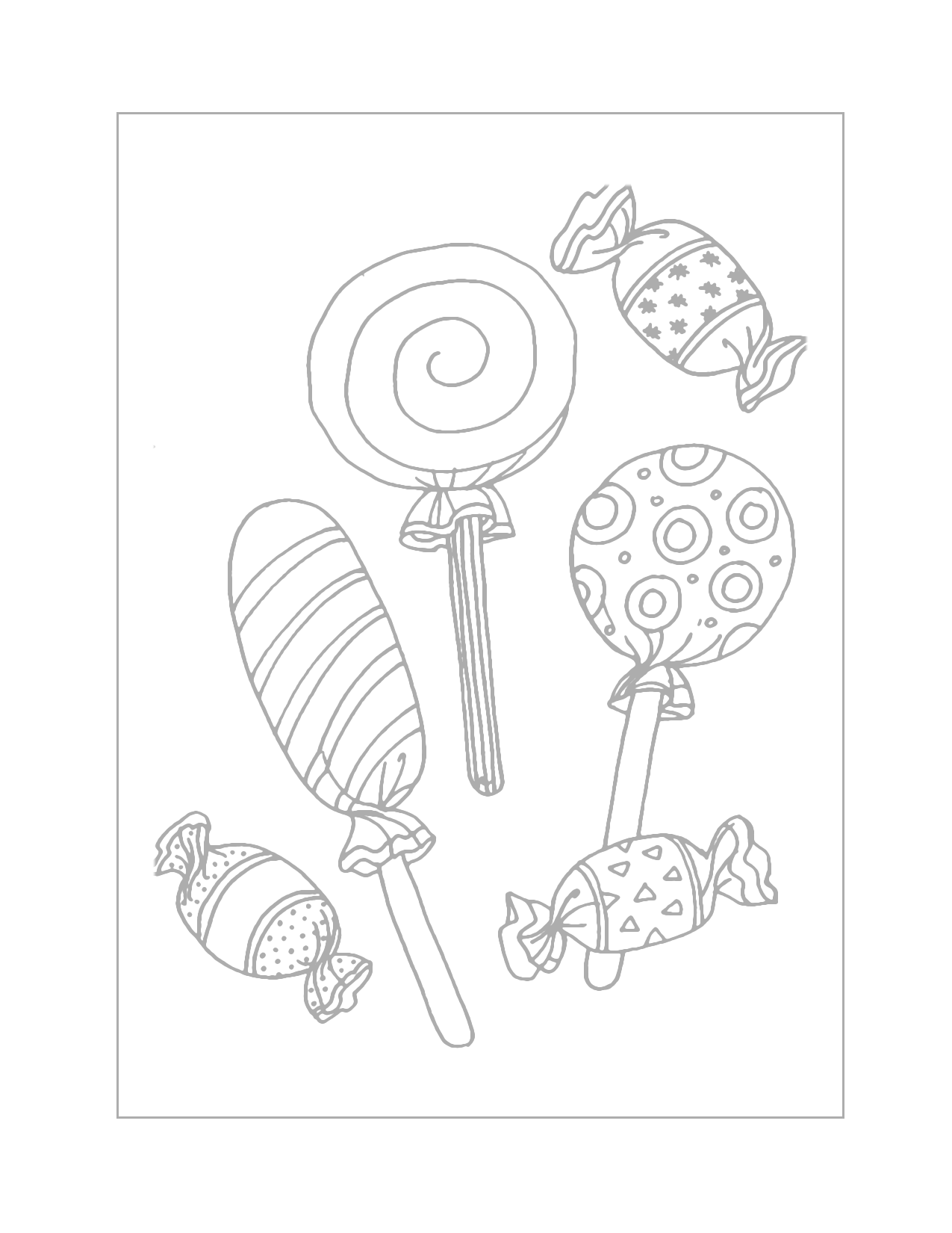 Candy pages â printable pages