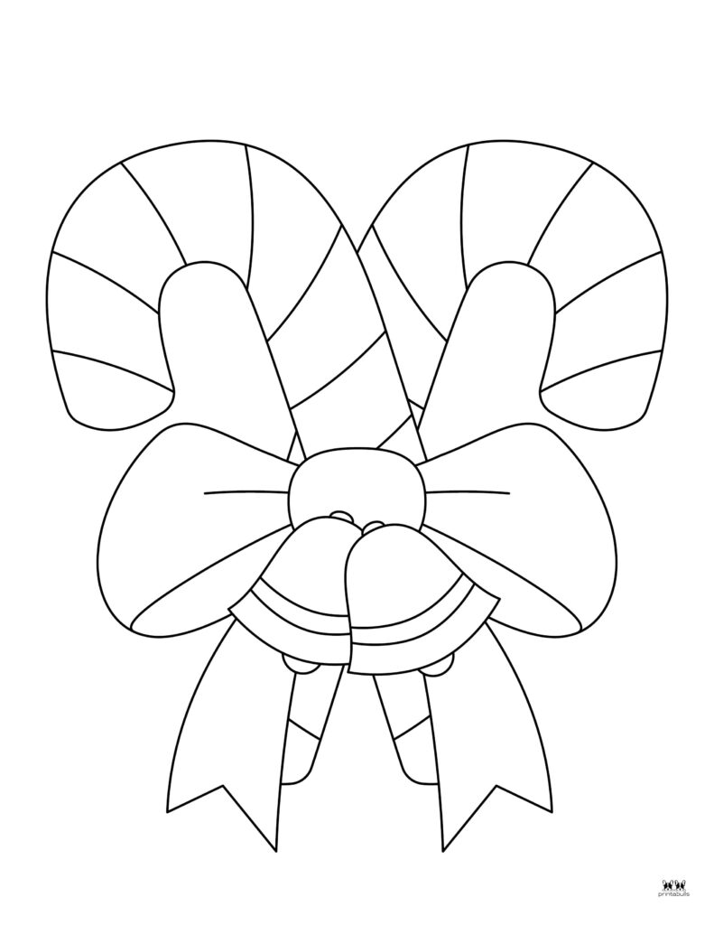 Candy cane coloring pages templates