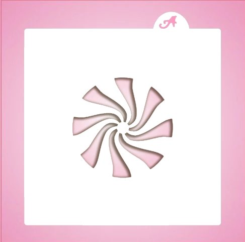 Peppermint candy swirl stencil