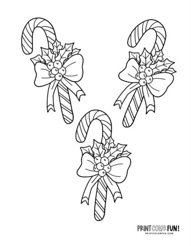 Candy cane clipart coloring pages to create a sweet holiday season at