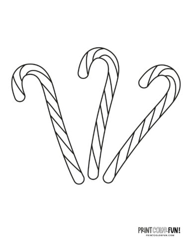 Candy cane clipart coloring pages to create a sweet holiday season at