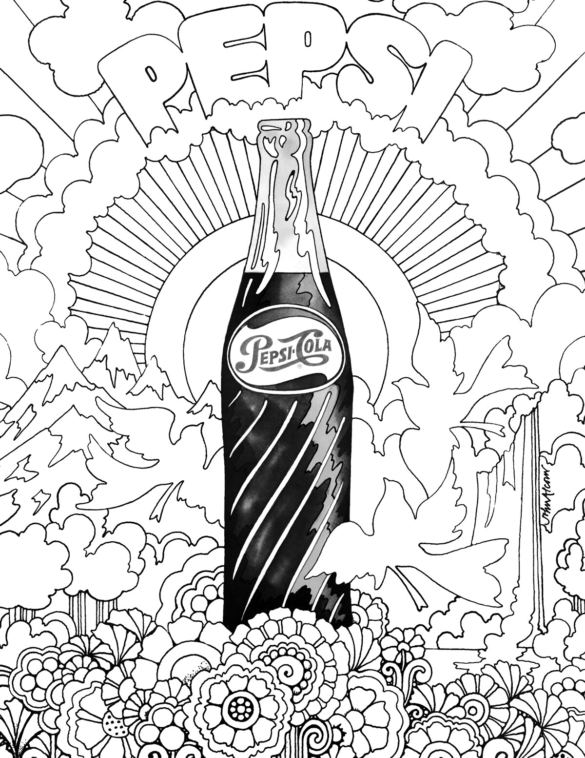 Pepsi coloring page