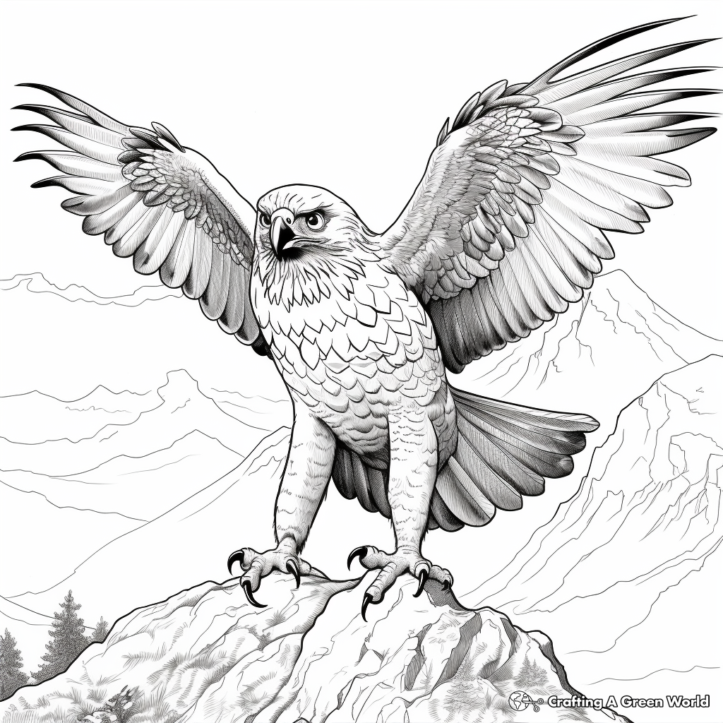 Falcon coloring pages