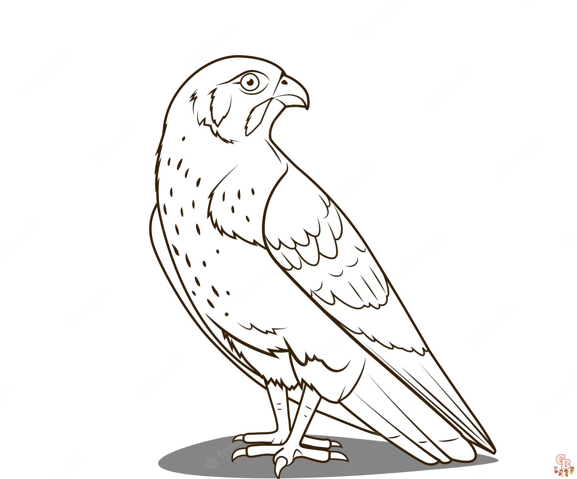 Enjoy coloring with falcon coloring pages free and easy