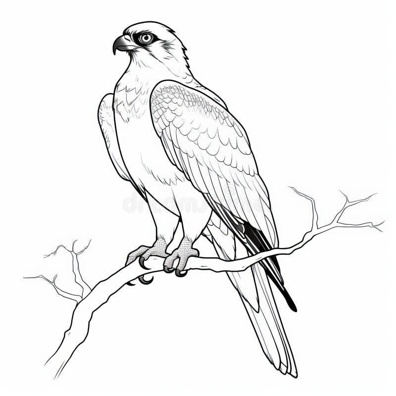 Falcon coloring stock illustrations â falcon coloring stock illustrations vectors clipart