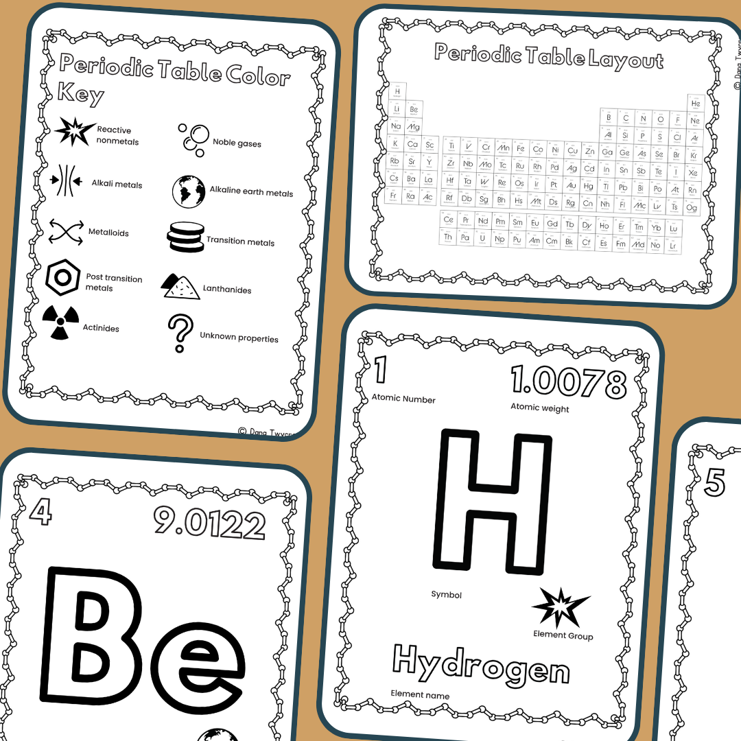 Periodic table of elements bundle made by teachers