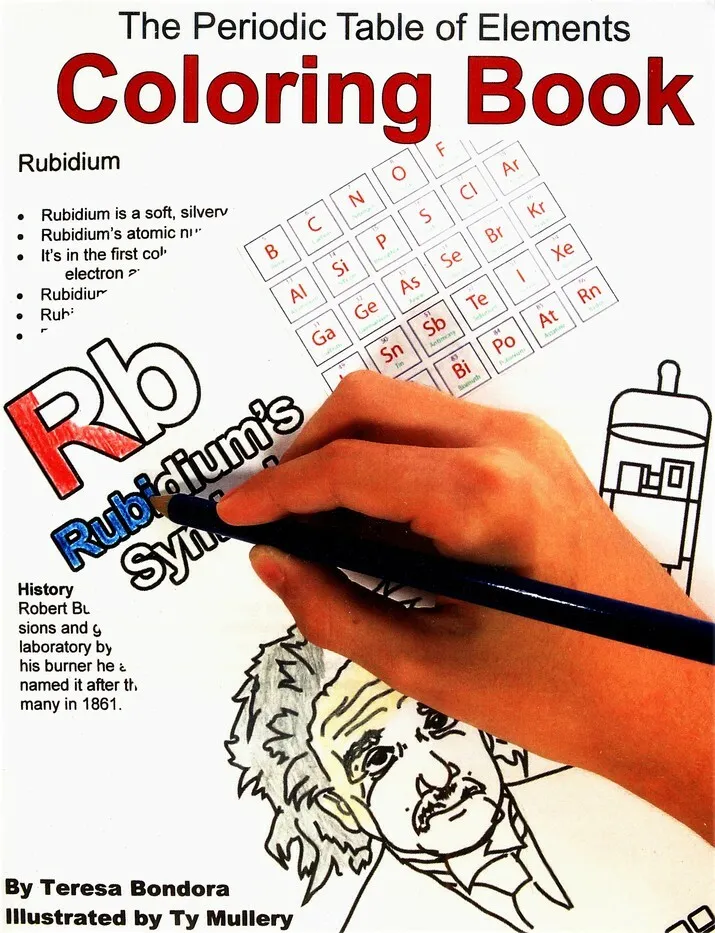 Periodic table of elements loring book by teresa bondora chemistry