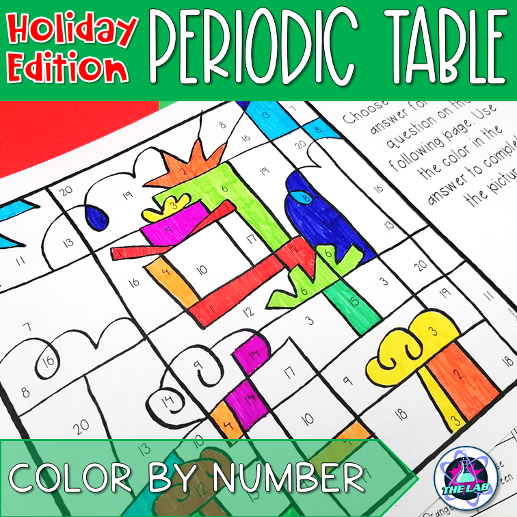 Chemistry review and sub plan bundle color by number