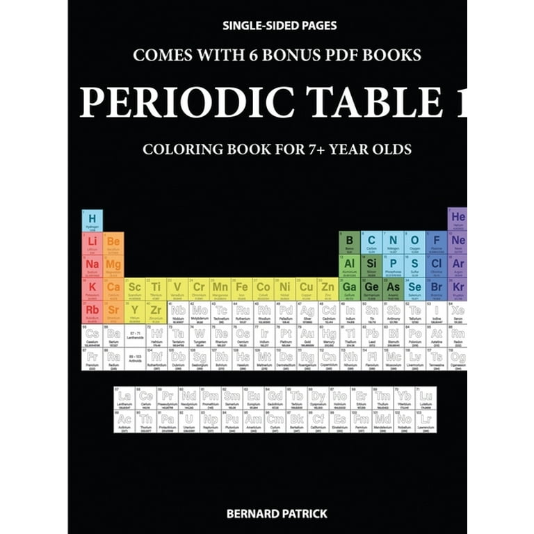 Coloring book for year olds periodic table paperback