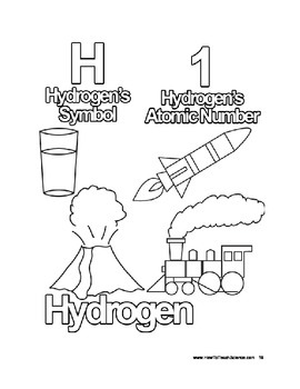 The periodic table of elements coloring book by teresa bondora tpt