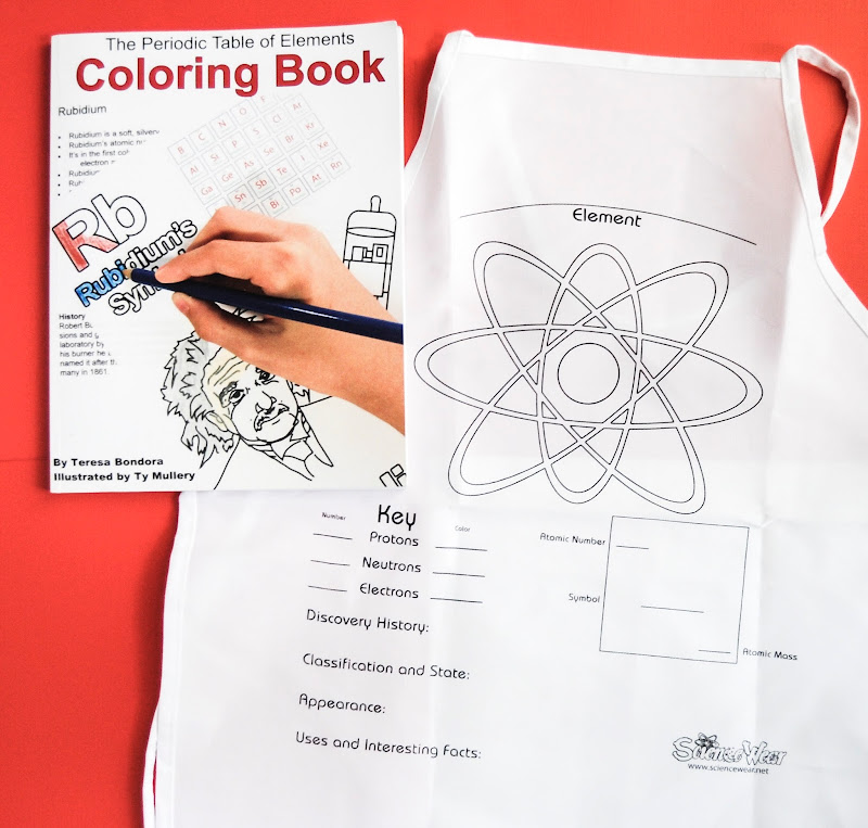 The periodic table of elements coloring book and sciencewear apron review jennys crayon collection