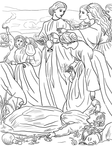 Ten virgins parable coloring page free printable coloring pages