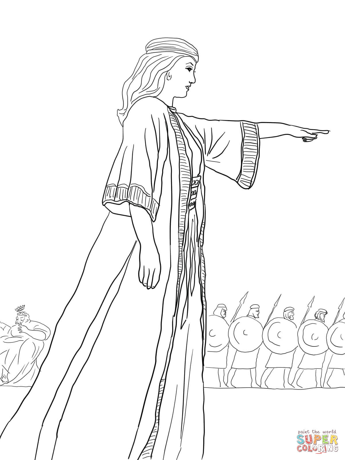 Deborah the prophetess coloring page free printable coloring pages