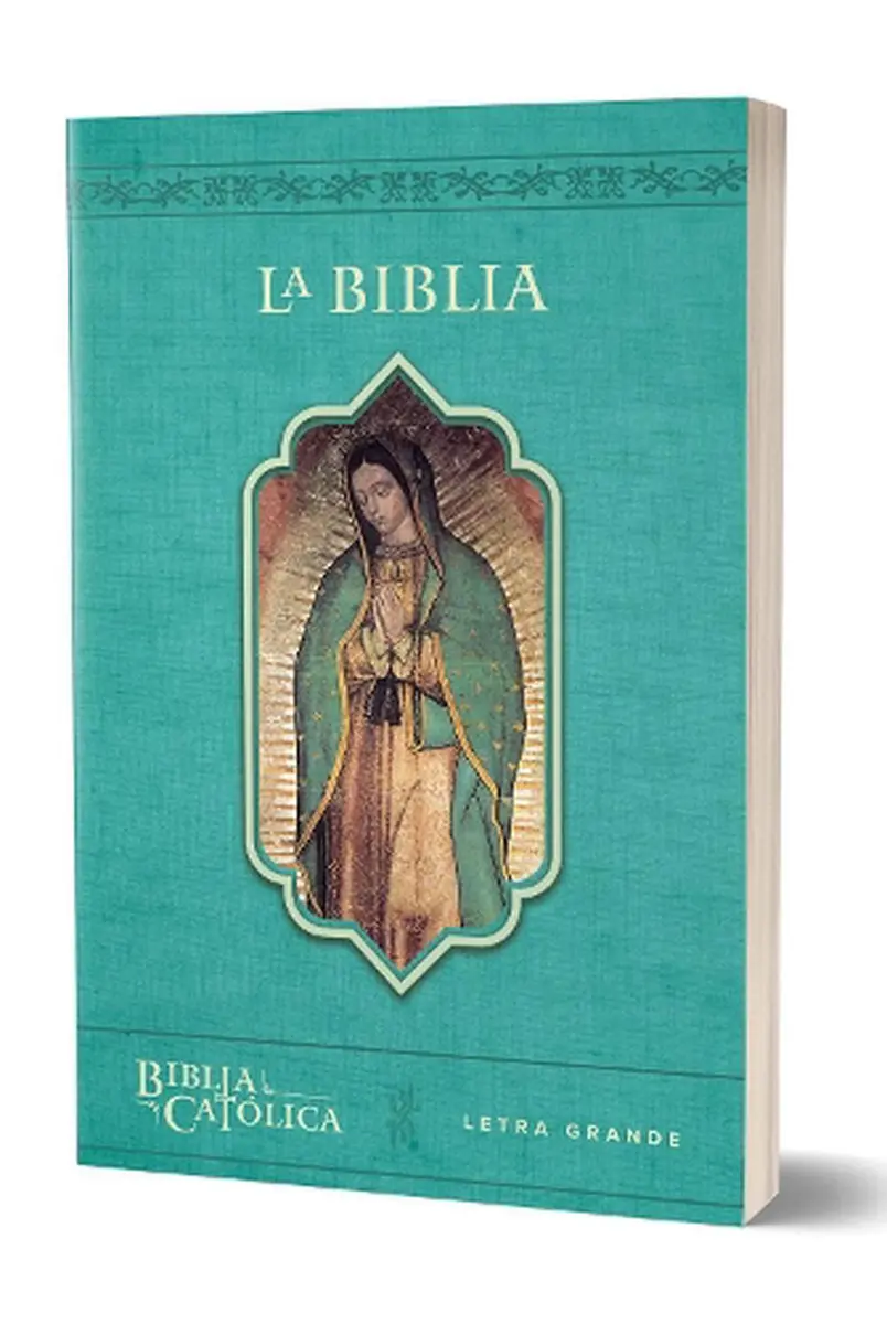 La biblia catlica tamao grande edicin letra grande rstica azul con virgen b