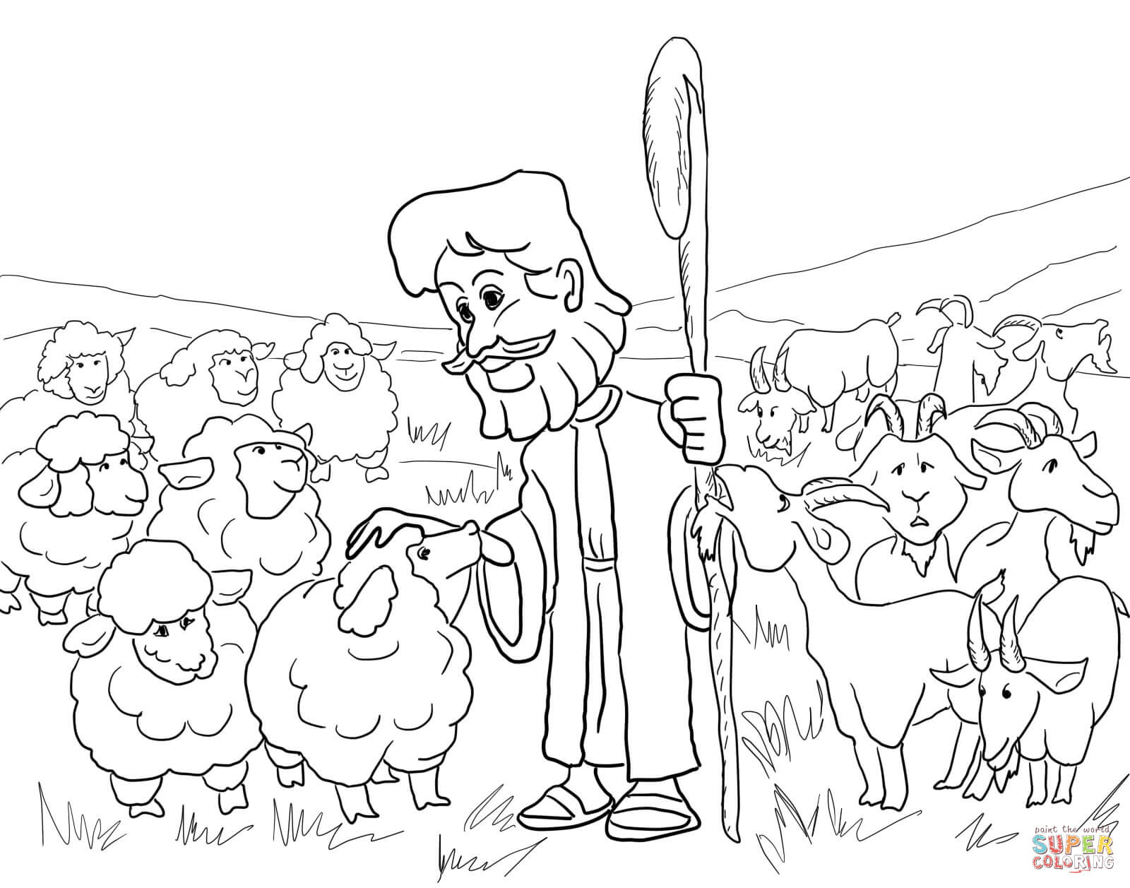 Parable of the sheep and the goats coloring page free printable coloring pages