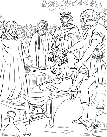 Parable of the wedding feast coloring page free printable coloring pages