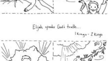 Elijah and the widow coloring page free printable