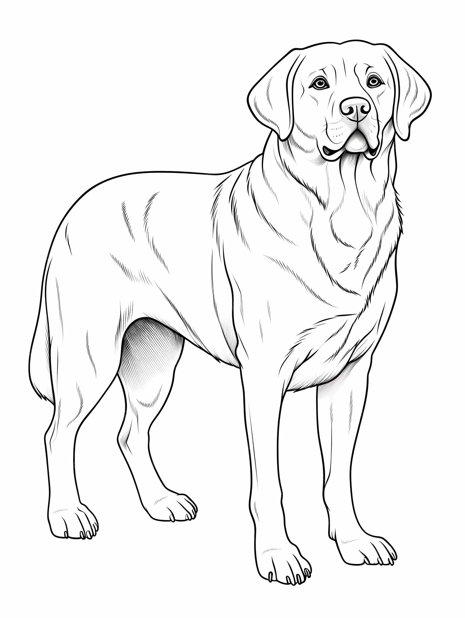 Dibujos para colorear de perros labrador para niãos foto premium