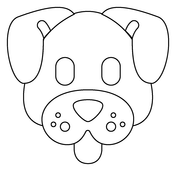 Dog face emoji coloring page free printable coloring pages