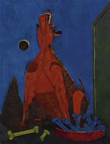 Rufino tamayo perro aullando a la luna dog howling at the moon