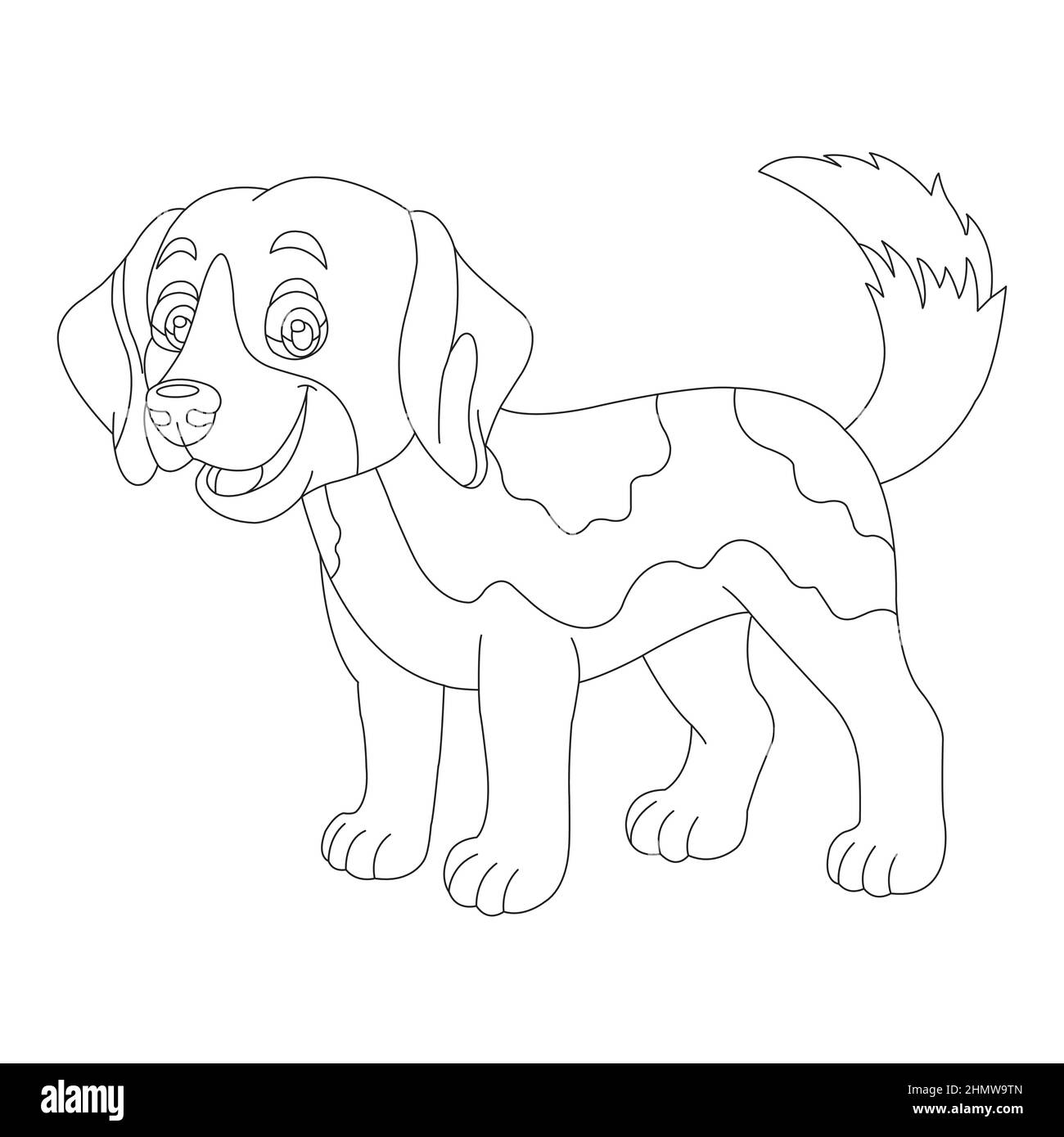 Puppy coloring page stock vector images