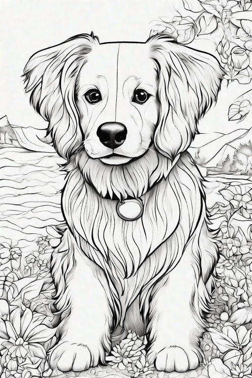 Ginger black and white line drawing