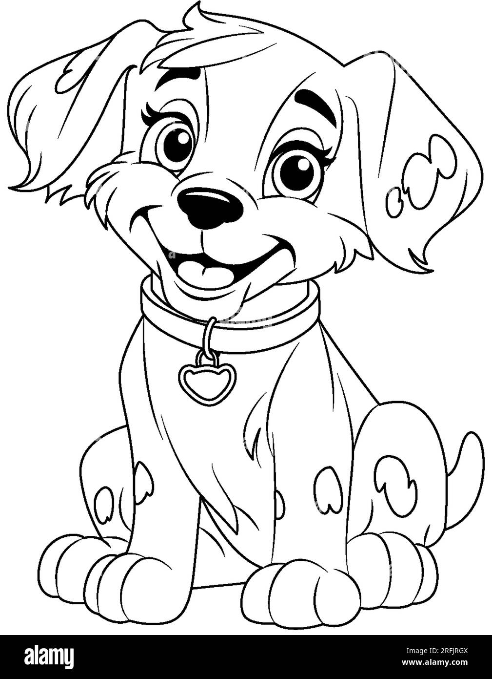 Puppy coloring page hi