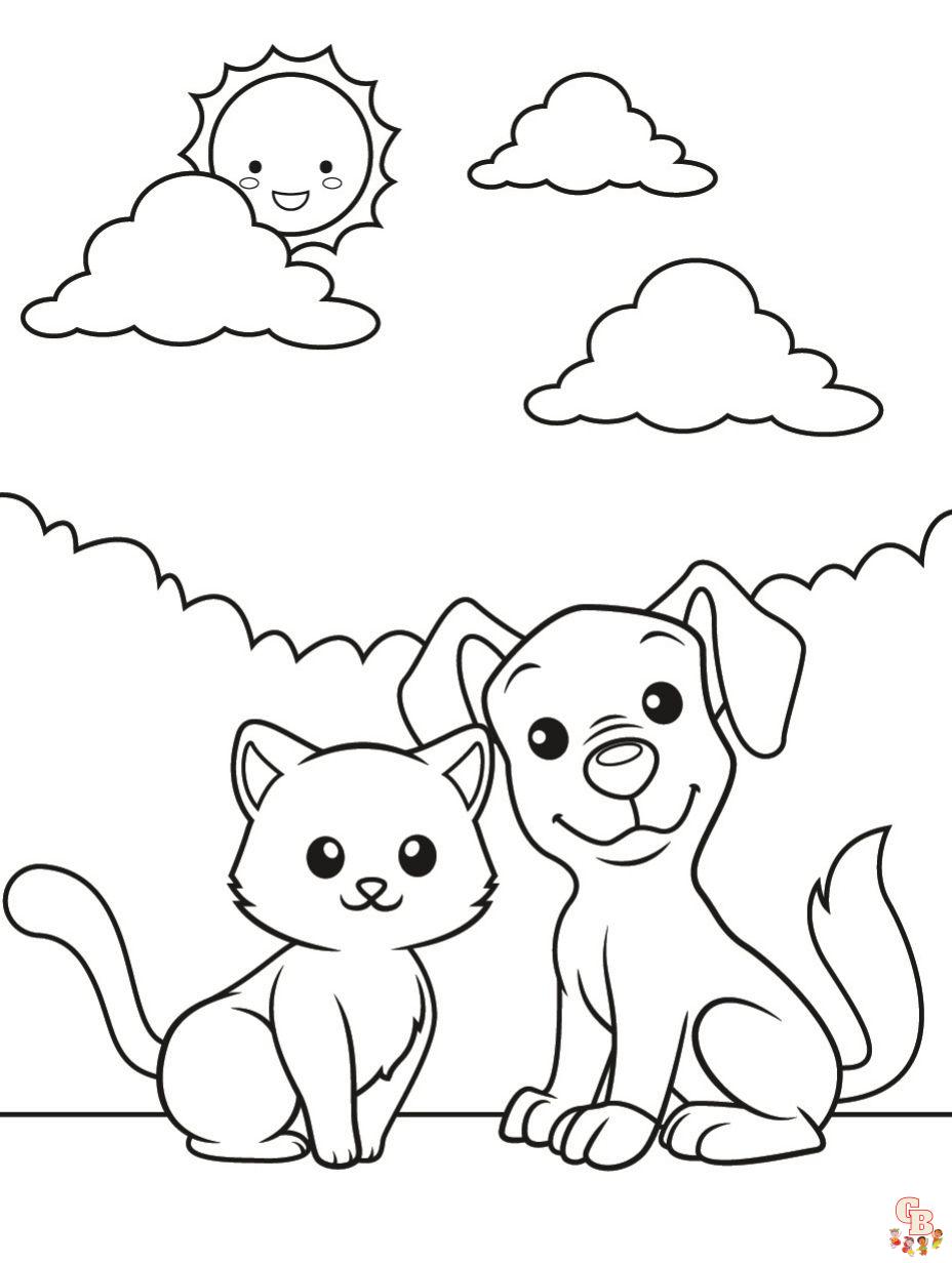 Dogs coloring pages to print