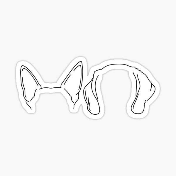 Dog ears stickers for sale