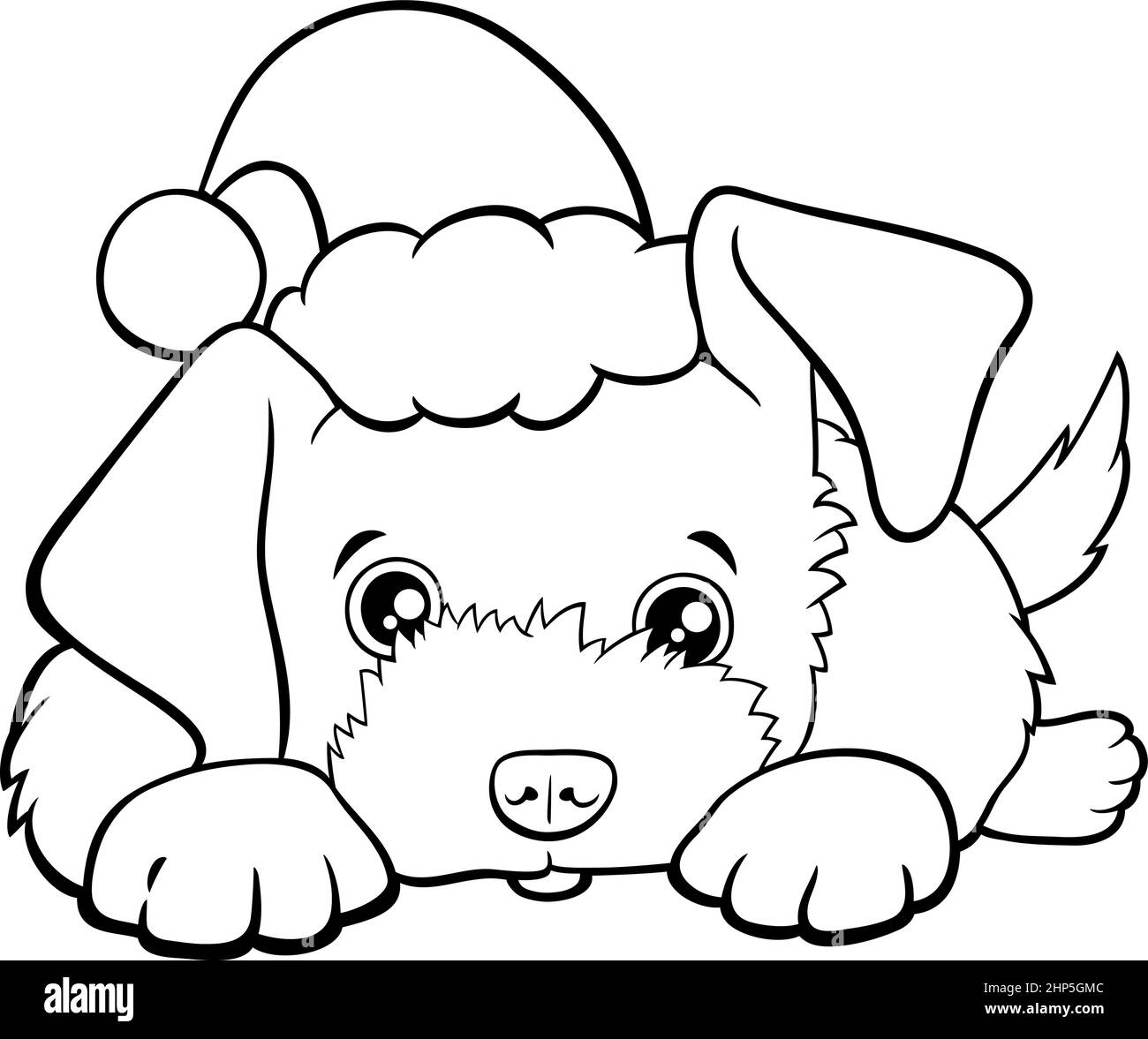 Puppy coloring page stock vector images