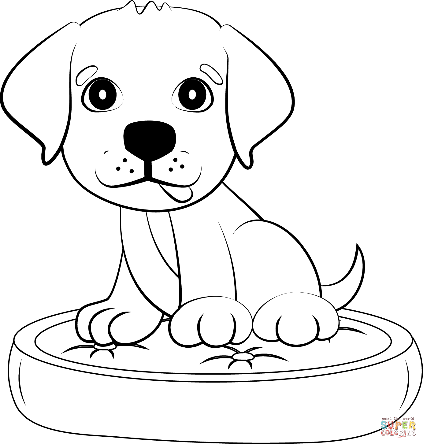 Labrador puppy coloring page free printable coloring pages