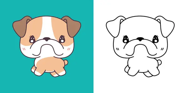 Perro kawaii imãgenes de stock de arte vectorial